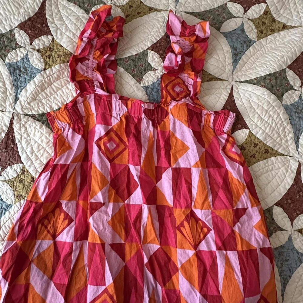 PRINTFRESH SERENITY DRESS IN UNDERWATER MOSAIC - PINK CRUSH COTTON MAXI DRESS - Picture 3 of 7